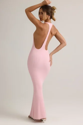 Imelda Modal racerback maxi-jurk in babyroze