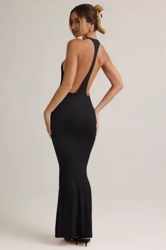 Imelda Modal racerback maxi-jurk in zwart