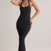 Imelda Modal racerback maxi-jurk in zwart