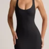 Imelda Modal racerback maxi-jurk in zwart