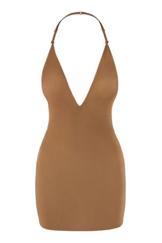 Intimates Intimates Soft Mesh Multiway Mini Jurk in Almond