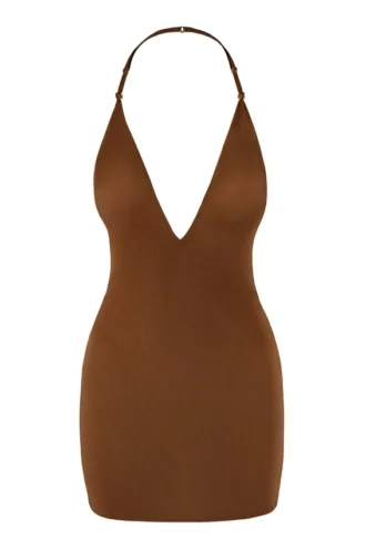 Intimates Intimates Soft Mesh Multiway Mini Jurk in Chestnut