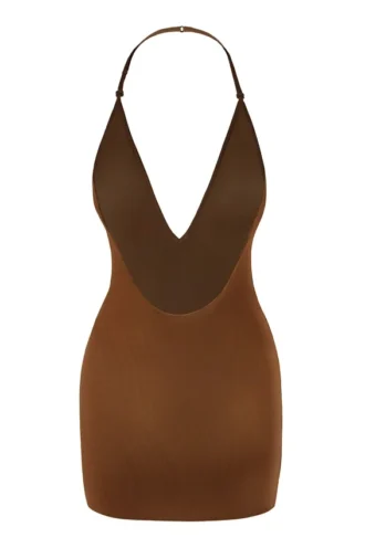 Intimates Intimates Soft Mesh Multiway Mini Jurk in Chestnut