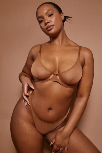 Intimates Soft Mesh beugelbeha met één laag in amandel