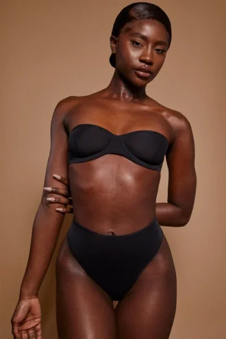 Intimates Soft Mesh hooggetailleerd slipje in zwart