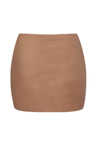 Intimates Soft Mesh laag uitgesneden micro-mini sliprok in honingkleur