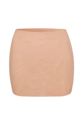 Intimates Soft Mesh laag uitgesneden micro-mini sliprok in Warm Peach