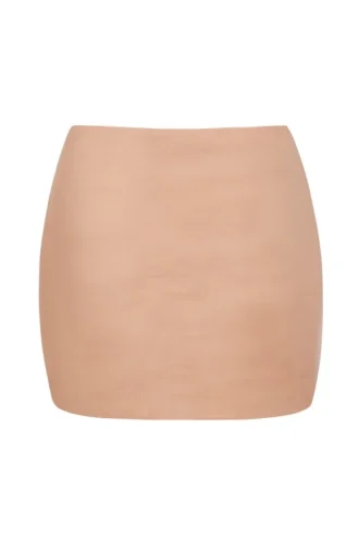 Intimates Soft Mesh laag uitgesneden micro-mini sliprok in Warm Peach
