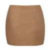 Intimates Soft Mesh Micro Mini Rok met Lage Taille in Almond
