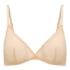 Intimates Soft Mesh Single Layer Triangle Bra in beige