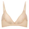 Intimates Soft Mesh Single Layer Triangle Bra in beige