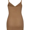 Intimates Soft Mesh V-hals mini-slipjurk in amandel