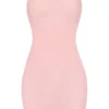 Intimates zachte, doorschijnende mesh bandeau mini-slipjurk in roze