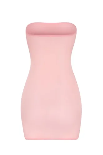 Intimates zachte, doorschijnende mesh bandeau mini-slipjurk in roze