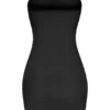 Intimates zachte, doorschijnende mesh bandeau mini-slipjurk in zwart
