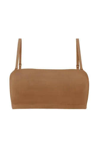 Intimates zachte mesh bandeau-bh in amandel