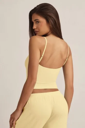 Isalie Modal Camisole Pyjama Top in Pastelgeel