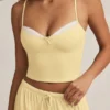 Isalie Modal Camisole Pyjama Top in Pastelgeel