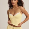 Isalie Modal Camisole Pyjama Top in Pastelgeel