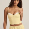 Isalie Modal Camisole Pyjama Top in Pastelgeel