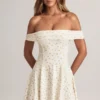 Jaida Modal off-shoulder A-lijn minijurk met bloemenprint