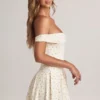 Jaida Modal off-shoulder A-lijn minijurk met bloemenprint