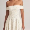 Jaida Modal off-shoulder A-lijn minijurk met bloemenprint