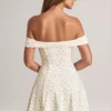 Jaida Modal off-shoulder A-lijn minijurk met bloemenprint