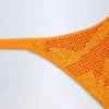 Jalama versierde string-bikinibroekje met oranje tropische print
