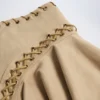Jalsa mini-rok met vetersluiting en middelhoge taille in tan