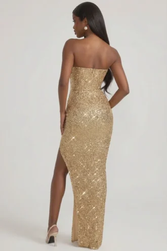 Jasella versierde korsetjurk in goud