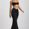 Jerika Slinky Jersey Halternek-bralette met metalen details in zwart