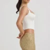 Jianna versierd minirok met lage taille in goud