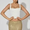Jianna versierd minirok met lage taille in goud