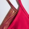 Kariba metallic gelaagde bikinitop in fuchsia