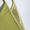 Kisawa metallic gelaagde stringbikinibroekje in groen