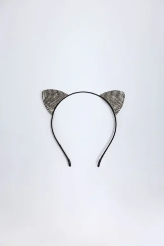 Kitty Cat Ears-hoofdband in zwart