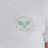 Kort T-shirt met print in grijs gemêleerd