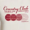 Kort T-shirt met print in ivoor