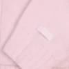 Korte hoodie met ritssluiting van zacht gebreid materiaal in zachtroze