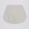 Korte Shorts met middelhoge taille en knoopdetails in lichtgrijs