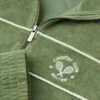 Korte sweatshirt met ritssluiting van badstof in groen