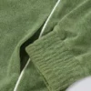 Korte sweatshirt met ritssluiting van badstof in groen