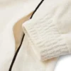 Korte sweatshirt met ritssluiting van badstof in ivoor