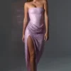 La Rochette versierde bandeau maxi-jurk met cowl-taille in roze