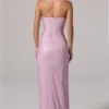 La Rochette versierde bandeau maxi-jurk met cowl-taille in roze