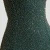 La Rochette versierde strapless maxi-jurk met cowl-hals in smaragdgroen