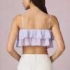 Lacie gerimpelde cropped camisole top in lila