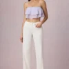 Lacie gerimpelde cropped camisole top in lila