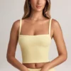 Lai Modal Camisole Top met vierkante hals in Lemon Sherbet